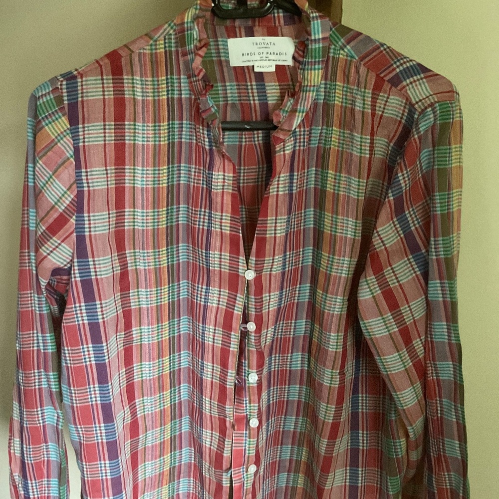 Trovata Plaid Top in Size M